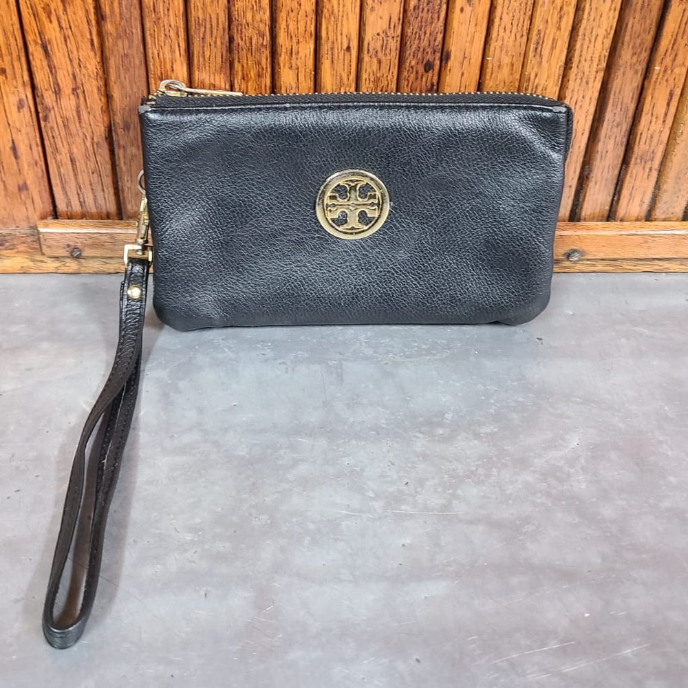 Tory Burch black wristlet wallet